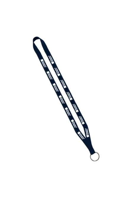 1/2" Polyester Lanyard with Sewn Metal Split-Ring