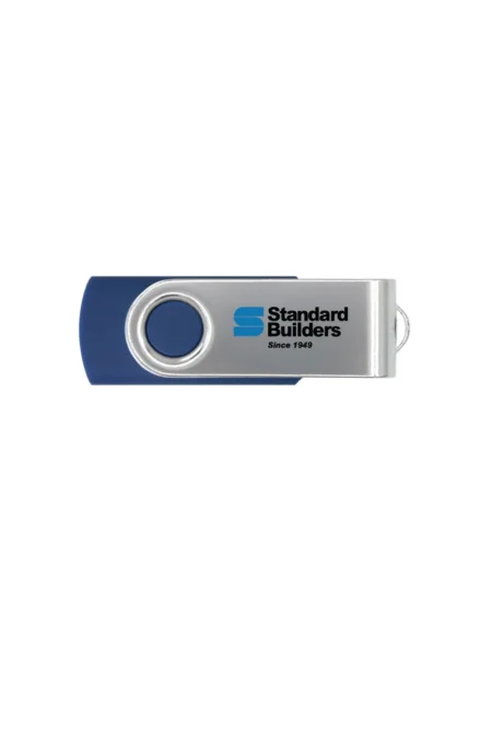 8GB USB Flash Drive Silver Swivel